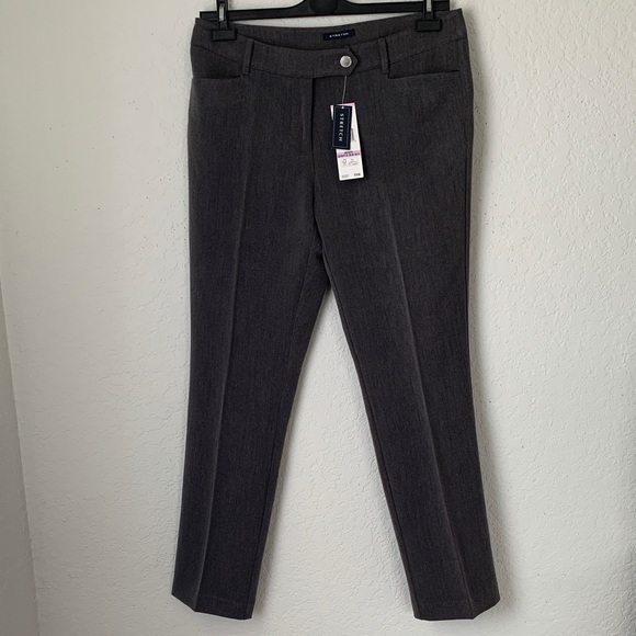 NWT Jones New York Signature Stretch Gray Dress Pants Size 6 - Picture 1 of 11